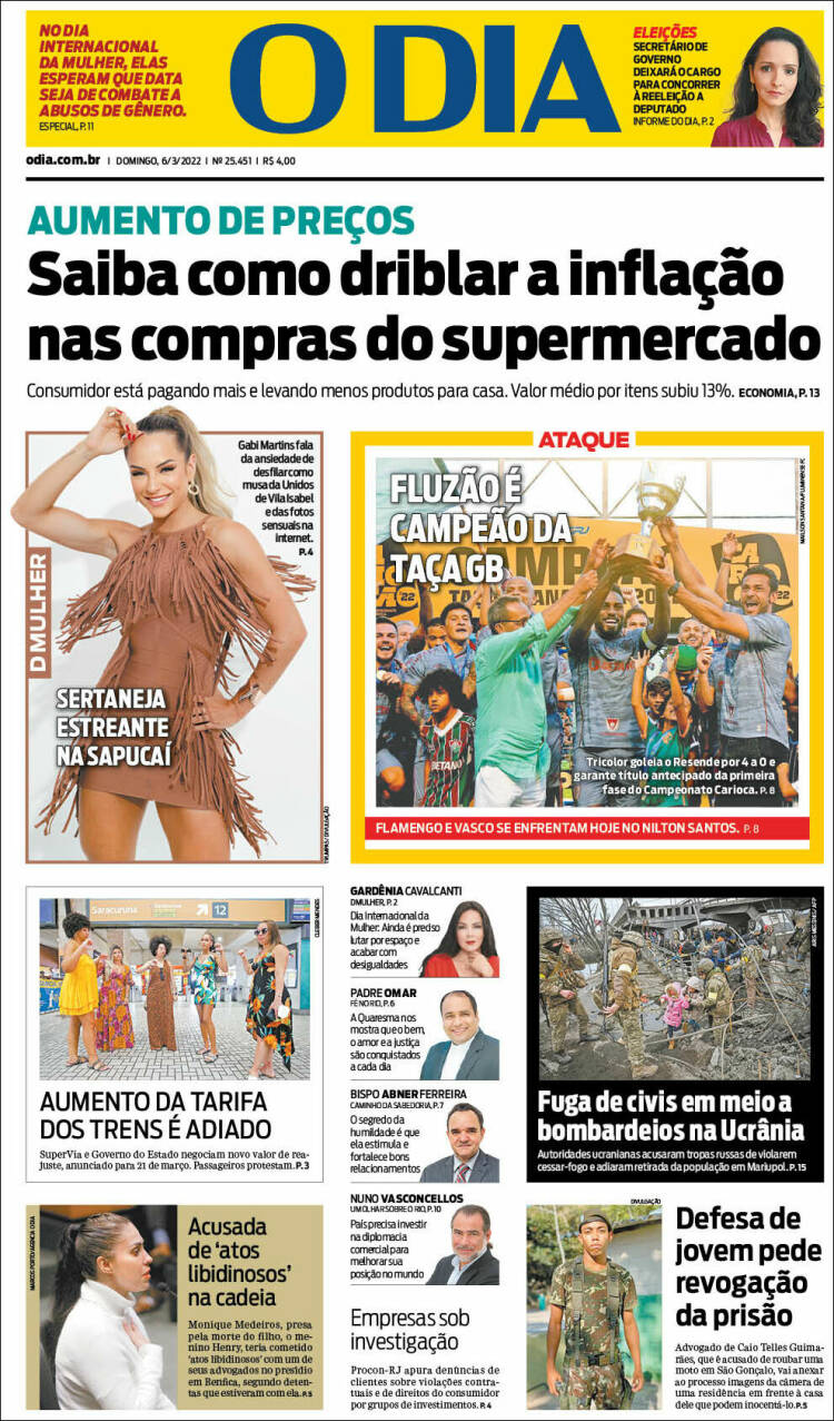 Portada de O Dia (Brasil)