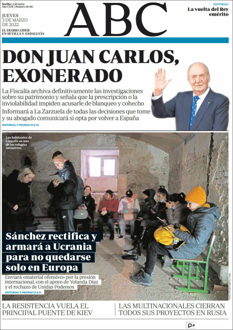 Portada de ABC - Sevilla (España)