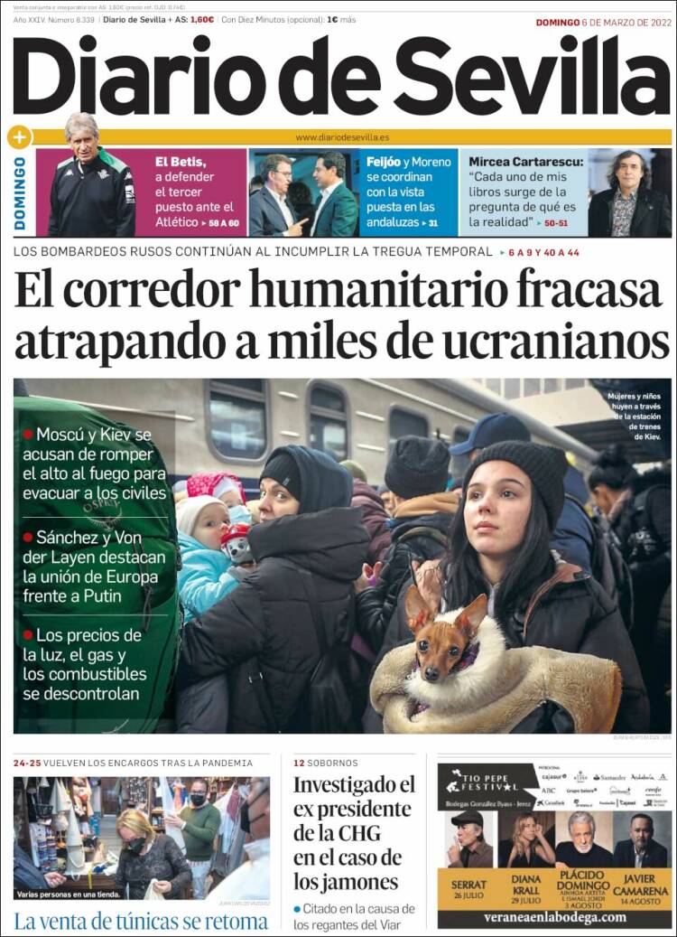 Portada de Diario de Sevilla (España)