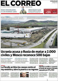 Portada de El Correo - Álava (España)