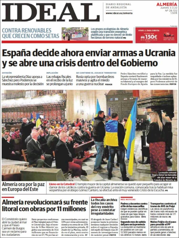 Portada de Ideal Almeria (España)