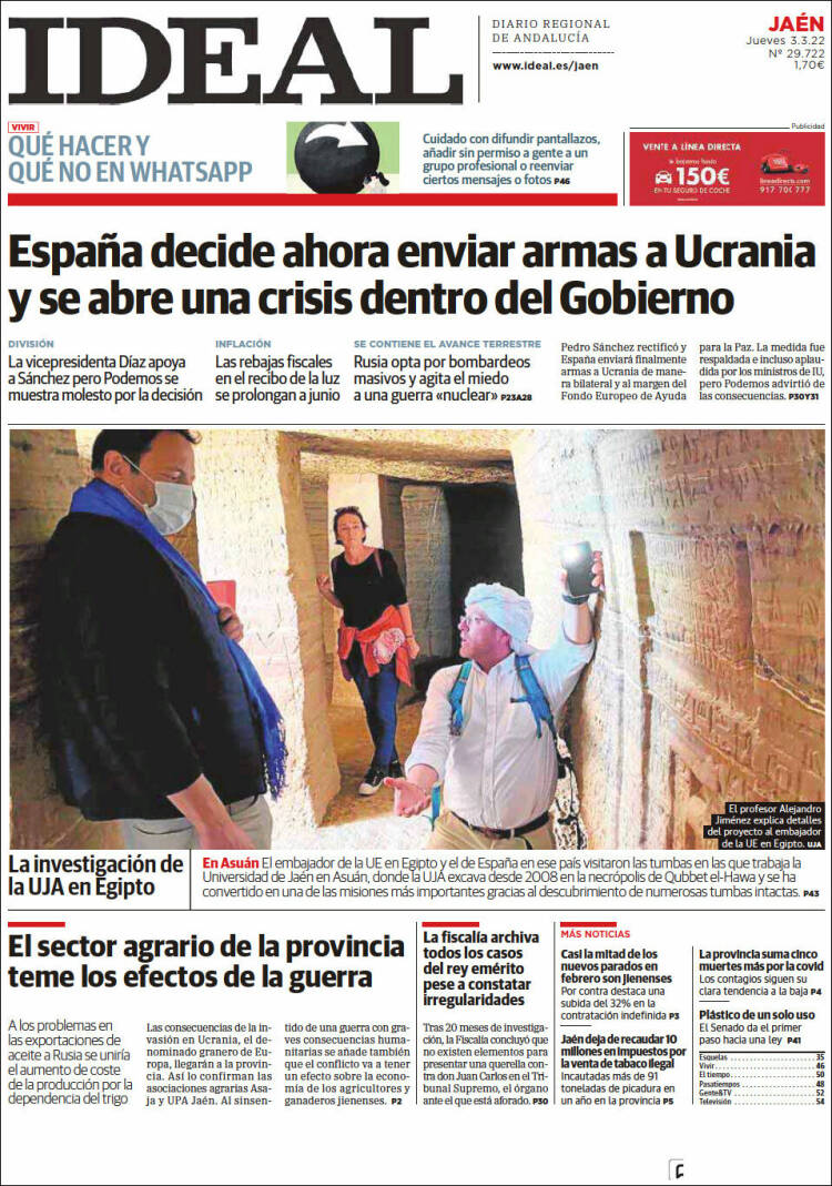 Portada de El Ideal de Jaén (España)