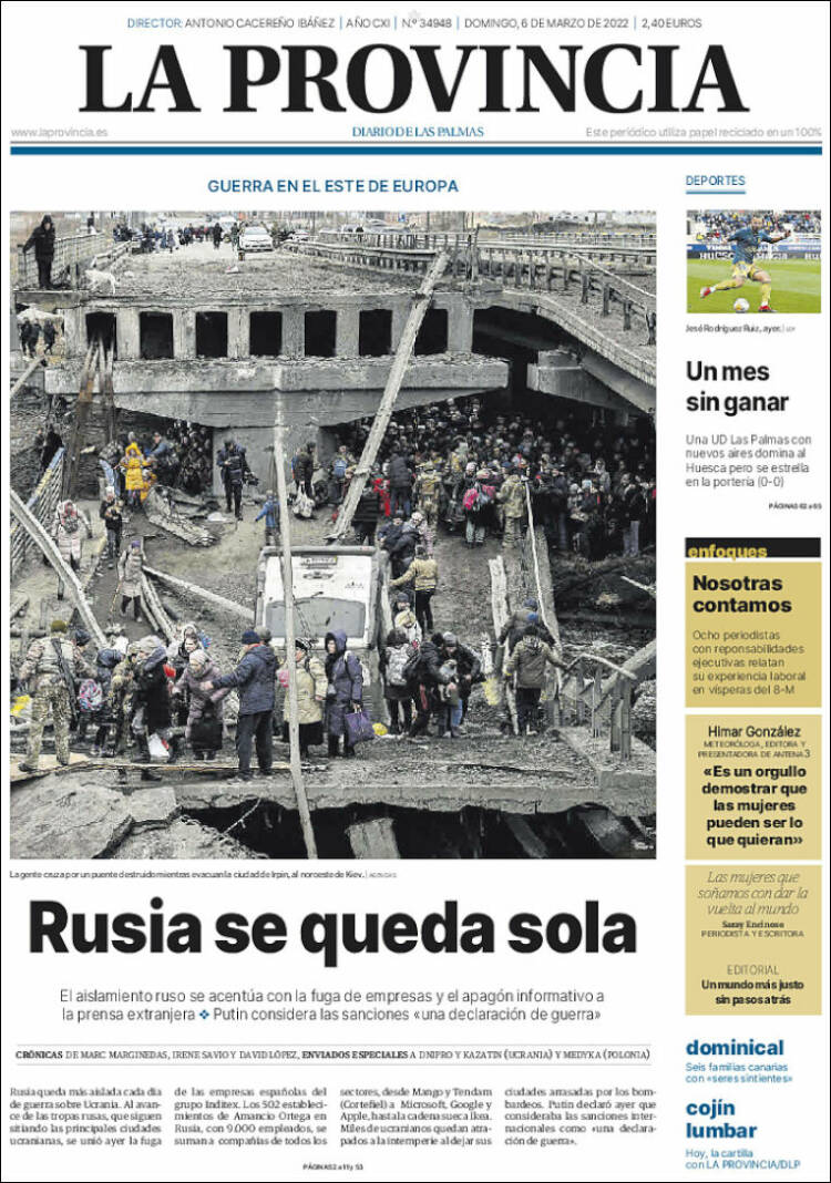 Portada de La Provincia (España)