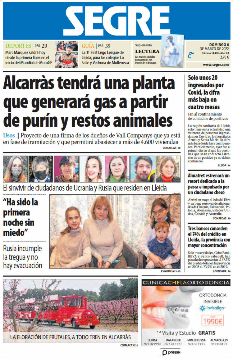 Portada de Segre  (España)