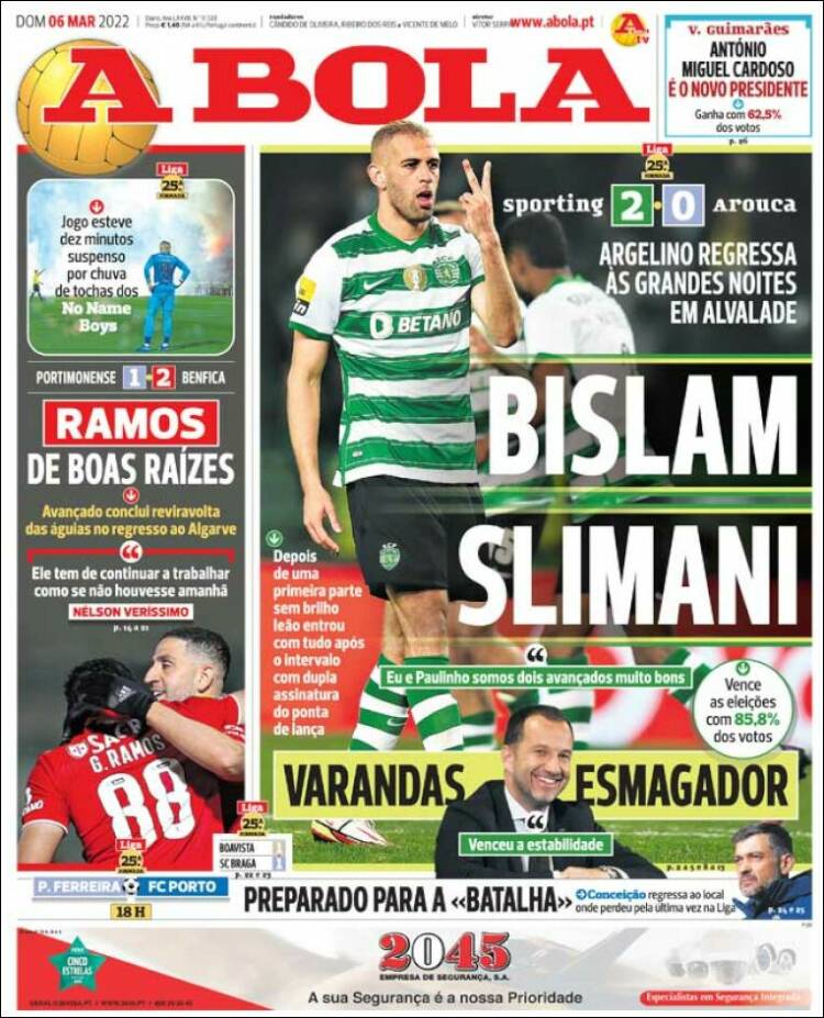 Portada de A Bola (Portugal)