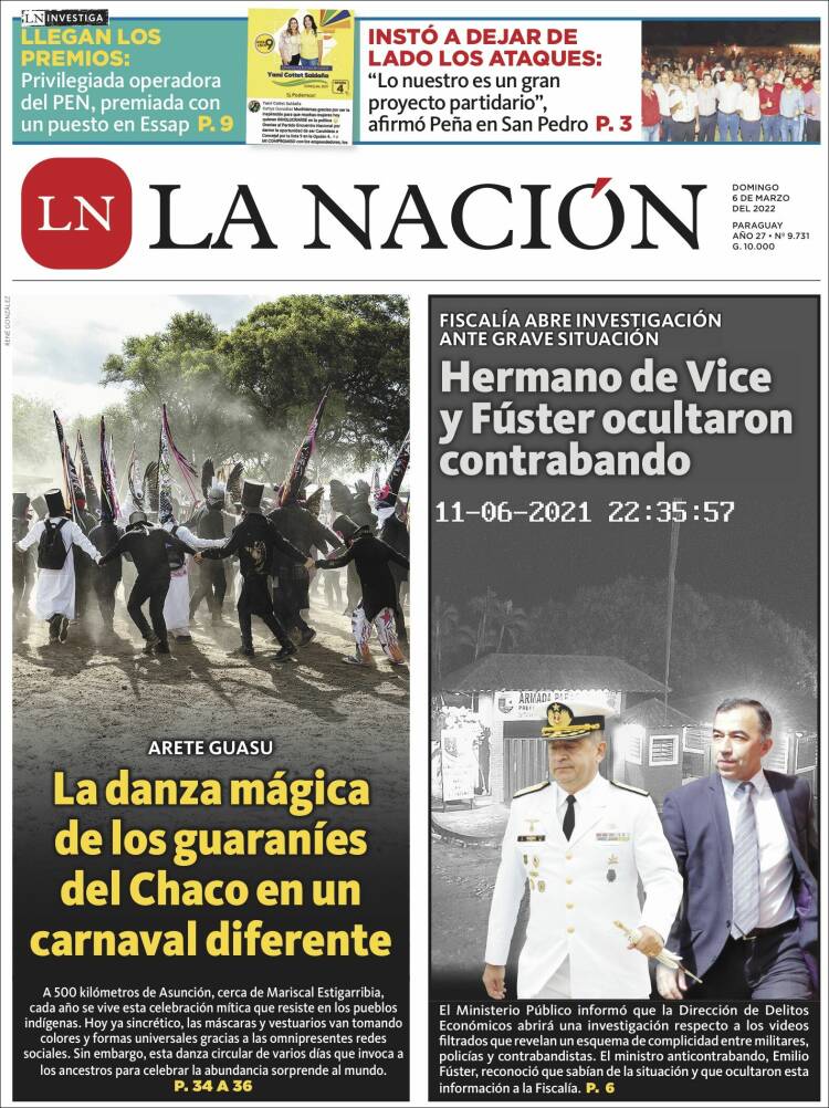 Portada de La Nación (Paraguay)