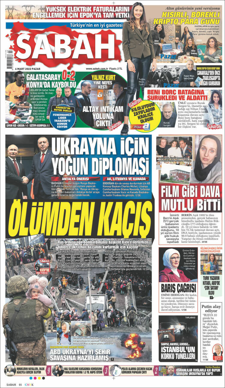 Portada de Sabah (Turqu&iacute;a)