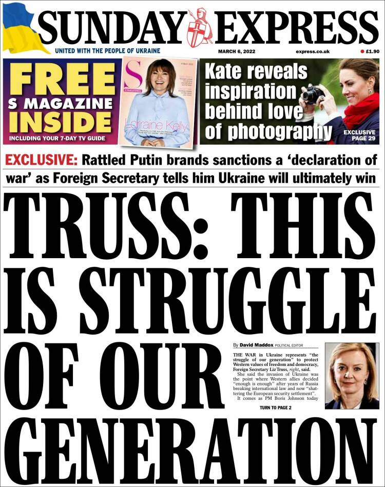 Portada de Daily Express (Reino Unido)