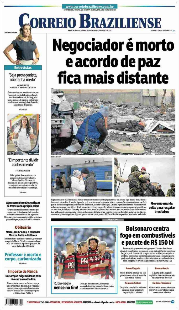 Portada de Correio Braziliense (Brasil)