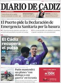 Portada de Diario de Cádiz (España)