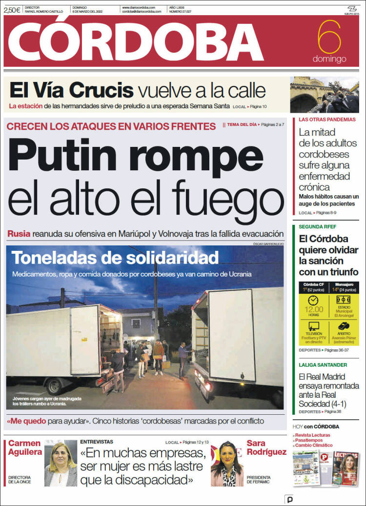 Portada de Diario de Córdoba (España)