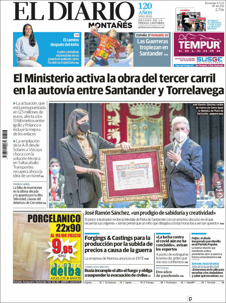 Portada de El Diario Montañés (Spain)