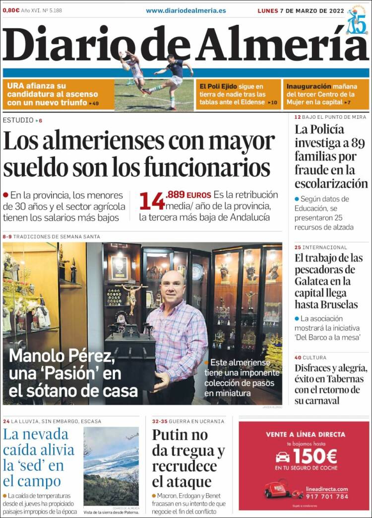 Portada de Diario de Almería (Spain)
