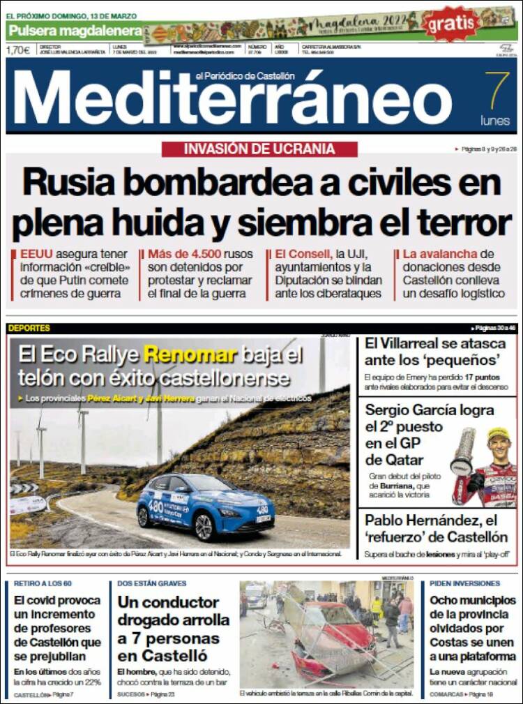 Portada de El Periódico Mediterraneo (Spain)