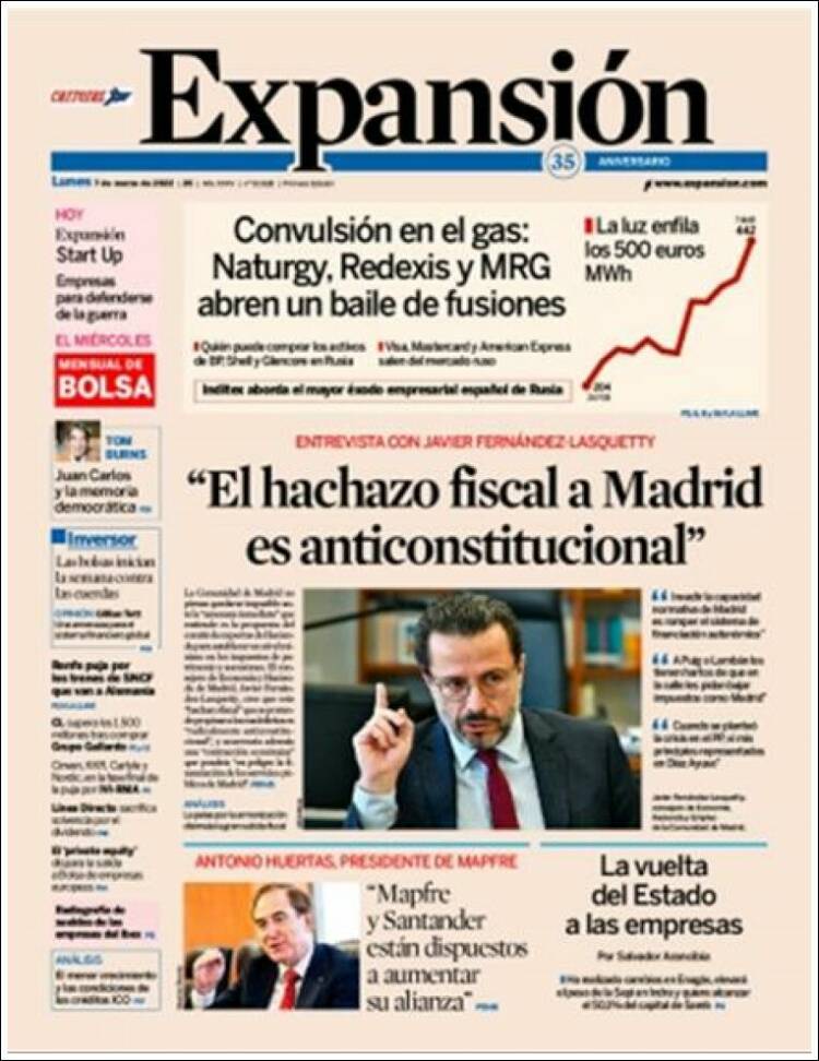 Portada de Expansión (Espa&ntilde;a)