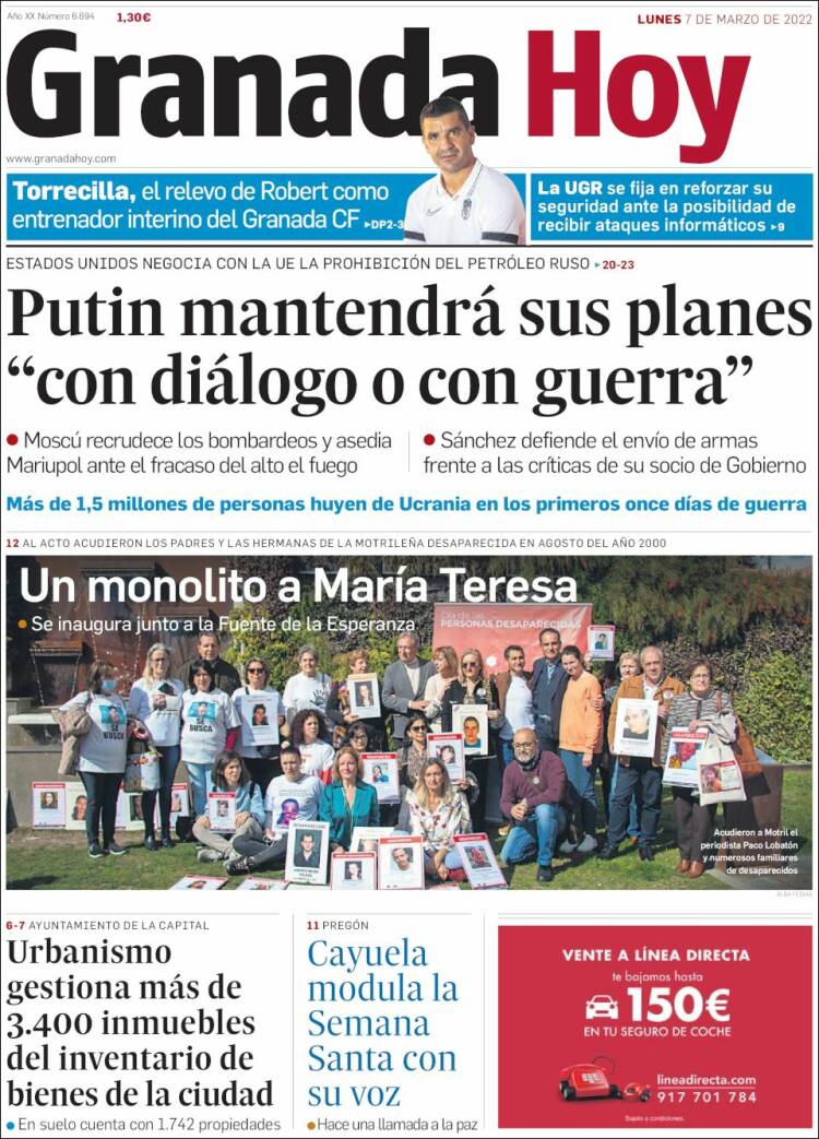 Portada de Granada Hoy (Spain)
