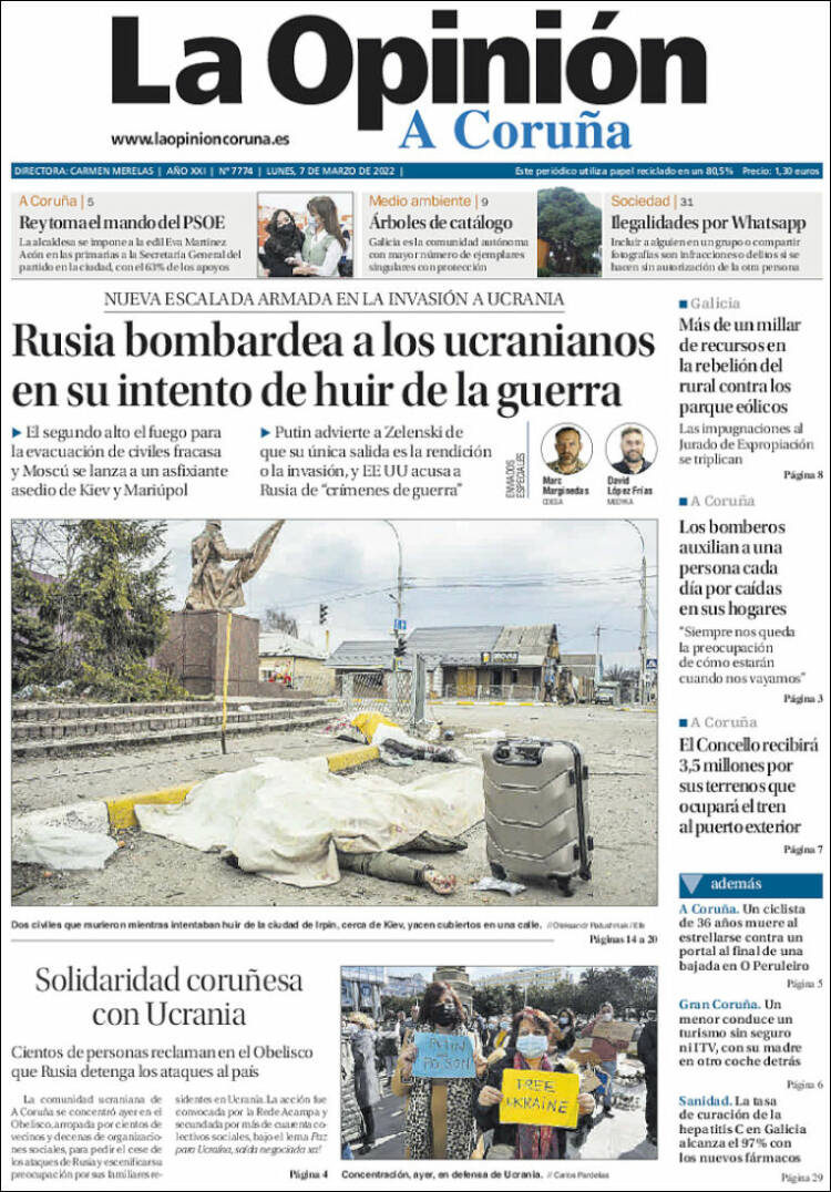 Portada de La Opinión de A Coruña (Spain)