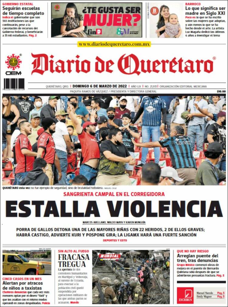 Portada de Diario de Querétaro (México)