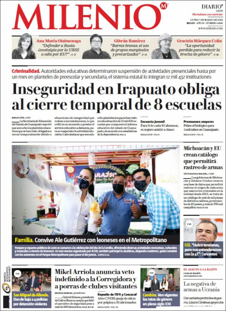 Portada de Milenio de León (México)