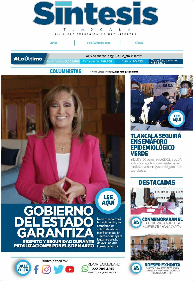 Portada de Síntesis de Tlaxcala (México)