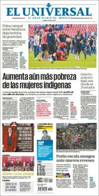 Portada de El Universal (México)