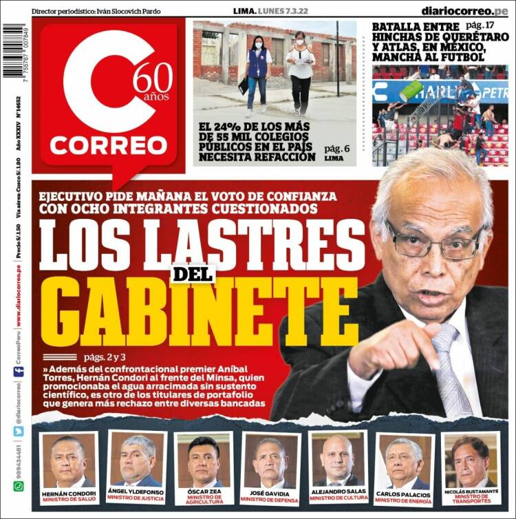 Portada de Diario Correo (Per&uacute;)