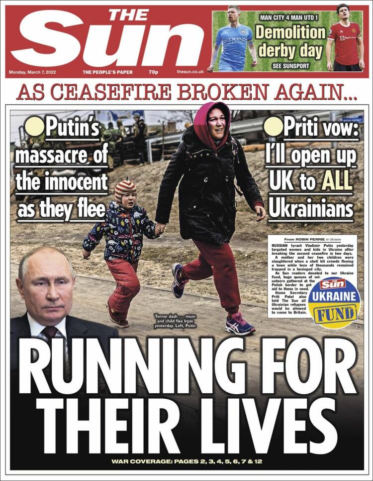 Portada de The Sun (Reino Unido)