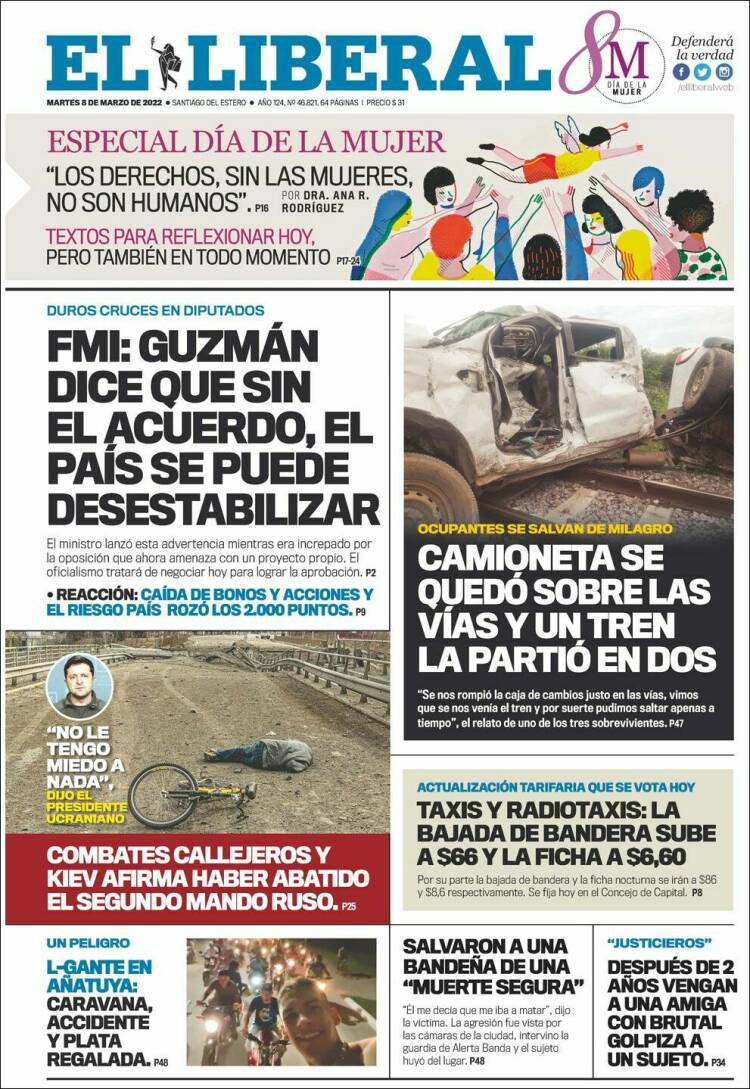 Portada de Diario El Liberal (Argentina)