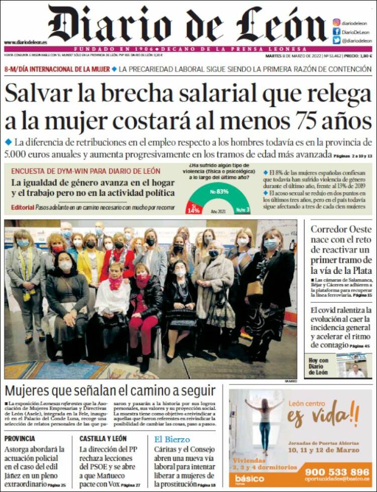 Portada de Diario de León (España)