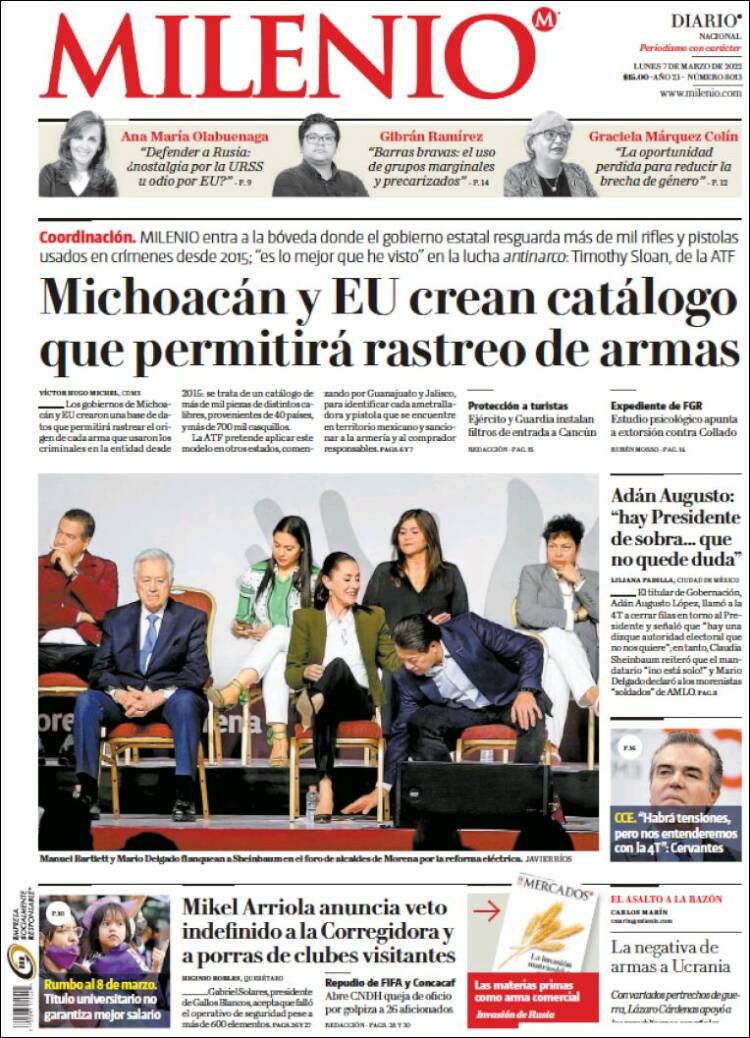 Portada de Milenio (México)