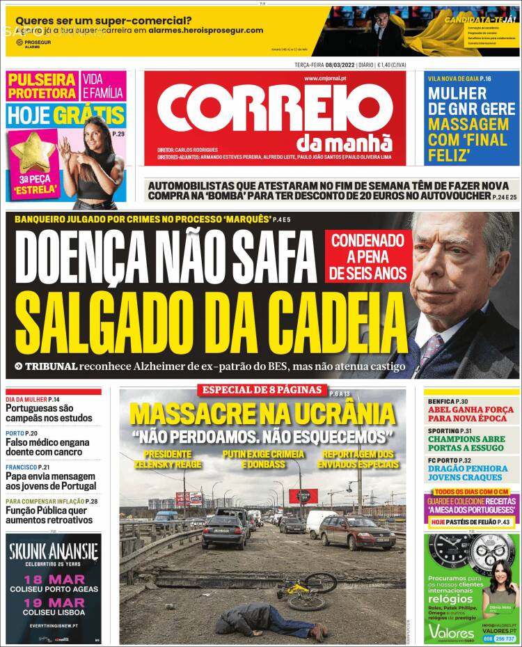 Portada de Correio da Manhã (Portugal)