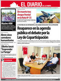Portada de Diario de La Pampa (Argentina)
