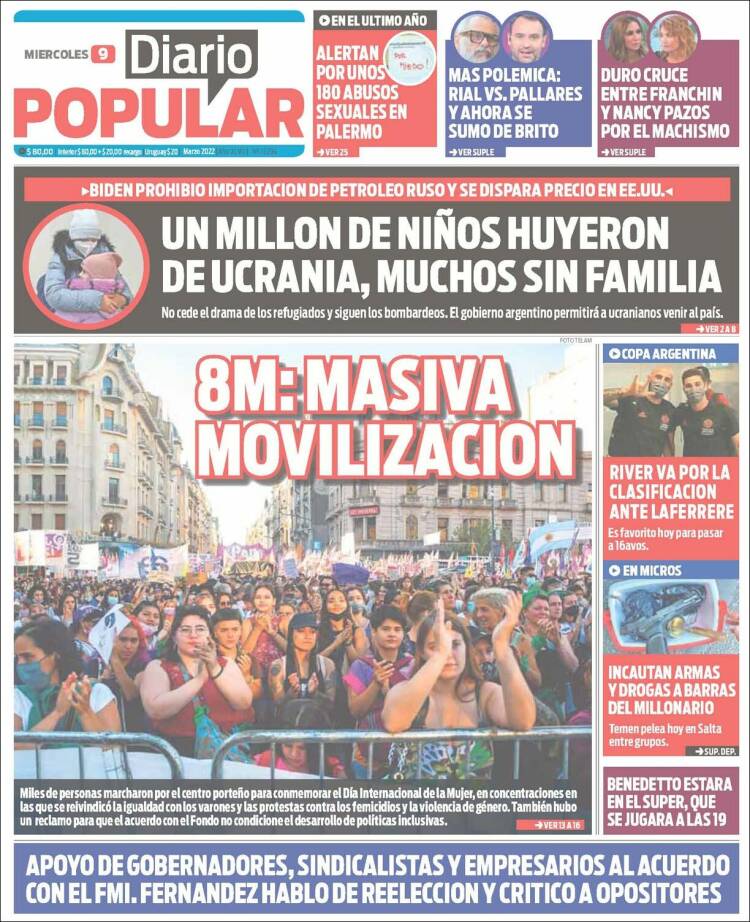 Portada de Diario Popular (Argentina)