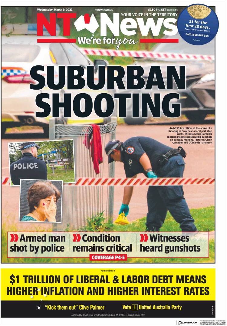 Portada de Northern Territory News (Australia)