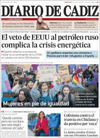 Portada de Diario de Cádiz (España)