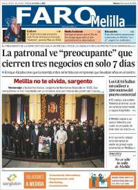 Portada de El Faro de Melilla (España)