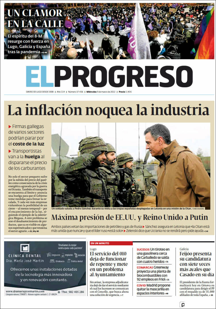 Portada de El Progreso (España)