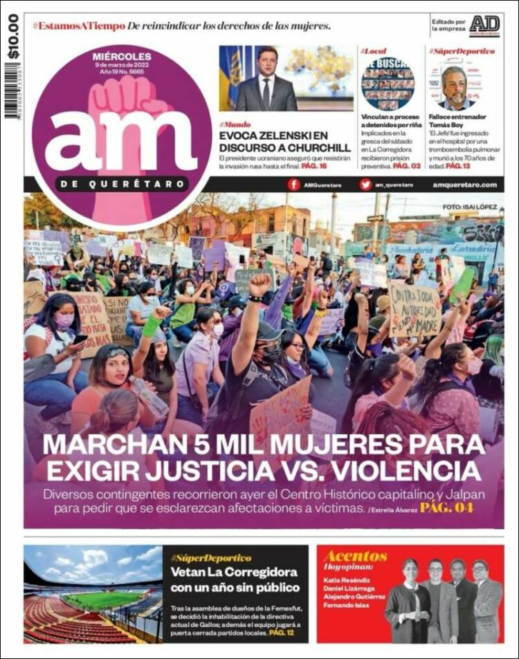 Portada de A.M. Querétaro (M&eacute;xico)