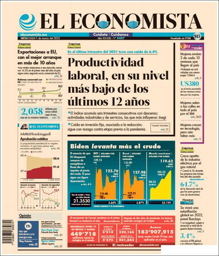 Portada de El Economista (M&eacute;xico)