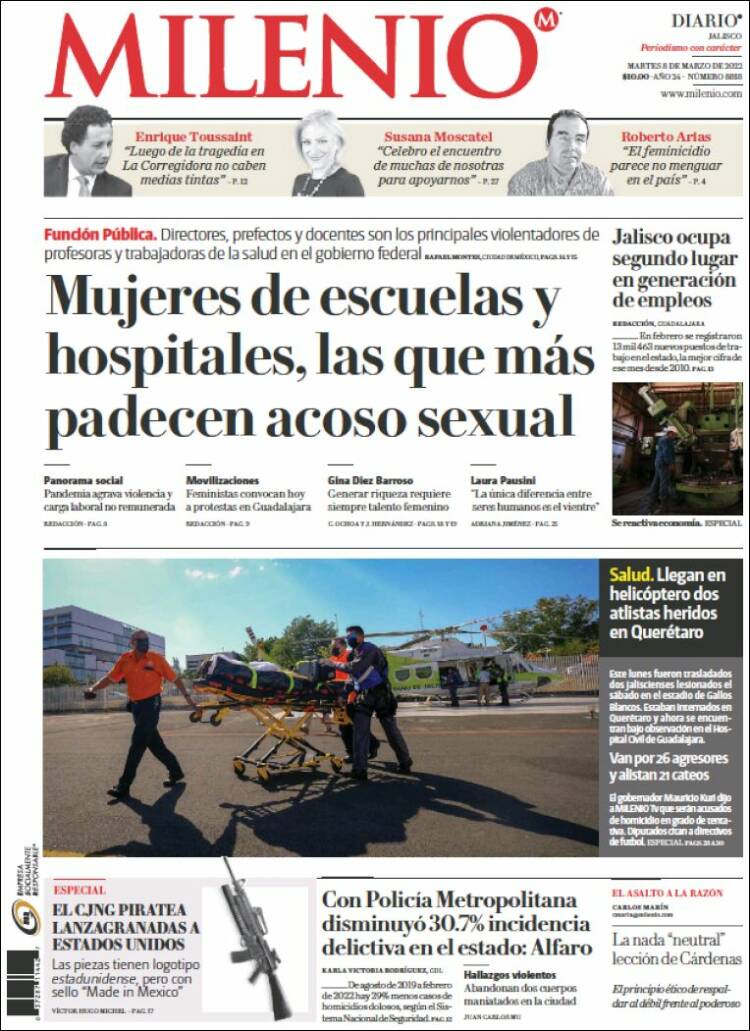 Portada de Milenio - Jalisco (M&eacute;xico)