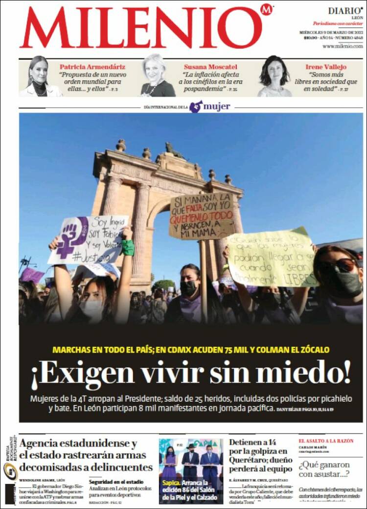 Portada de Milenio de León (M&eacute;xico)