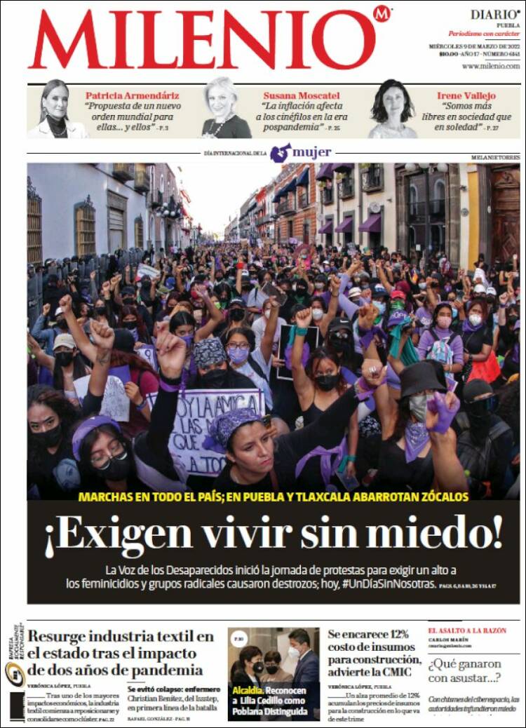Portada de Milenio de Puebla (M&eacute;xico)
