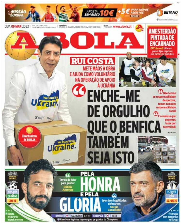 Portada de A Bola (Portugal)