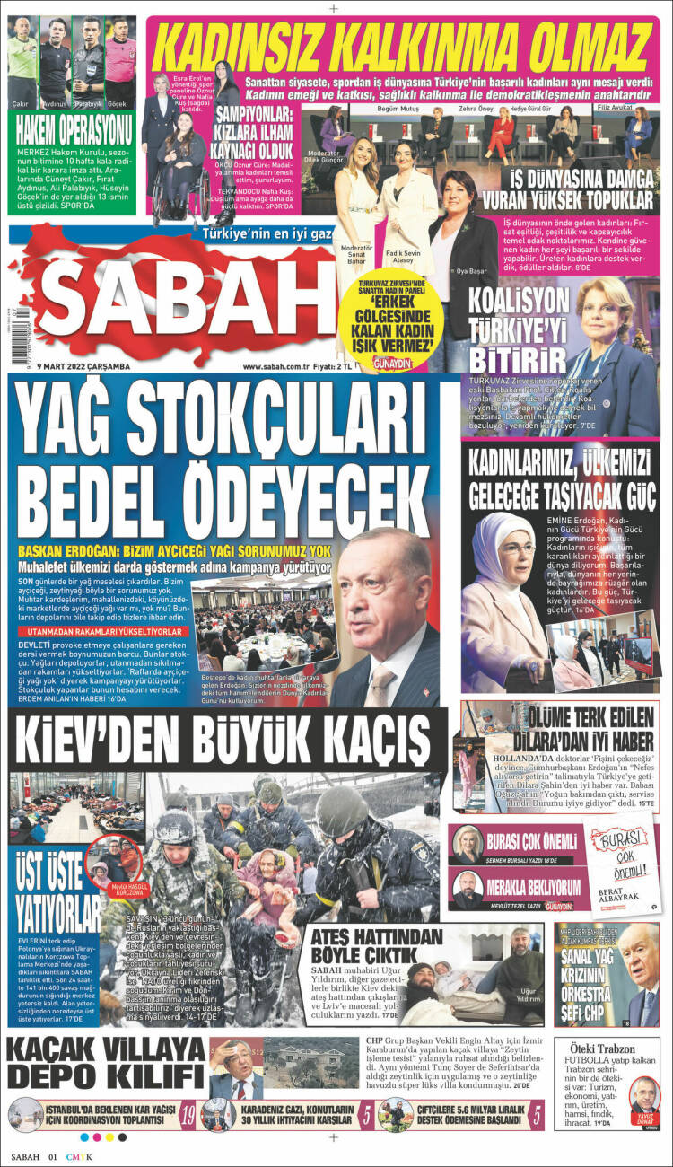 Portada de Sabah (Turqu&iacute;a)