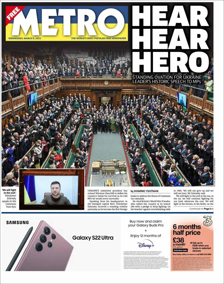 Portada de Metro (Reino Unido)