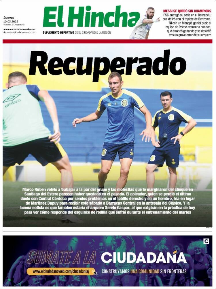 Portada de El Hincha (Argentina)