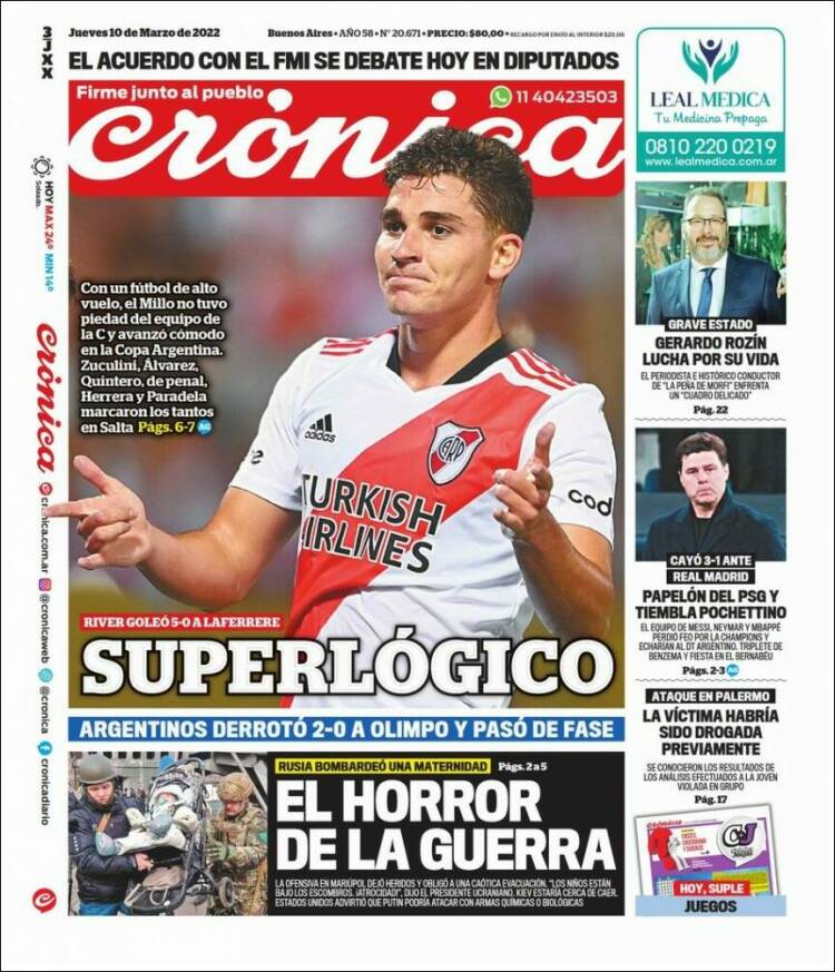 Portada de La Voz del Chaco (Argentina)
