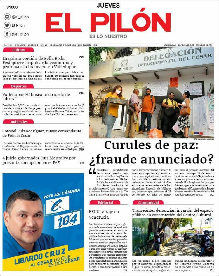 Portada de El Pilón (Colombia)