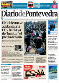 Portada de Diario de Pontevedra (España)