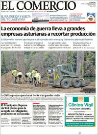 Portada de El Comercio (España)